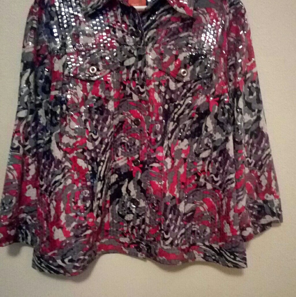 Women's plus size embellished jacket